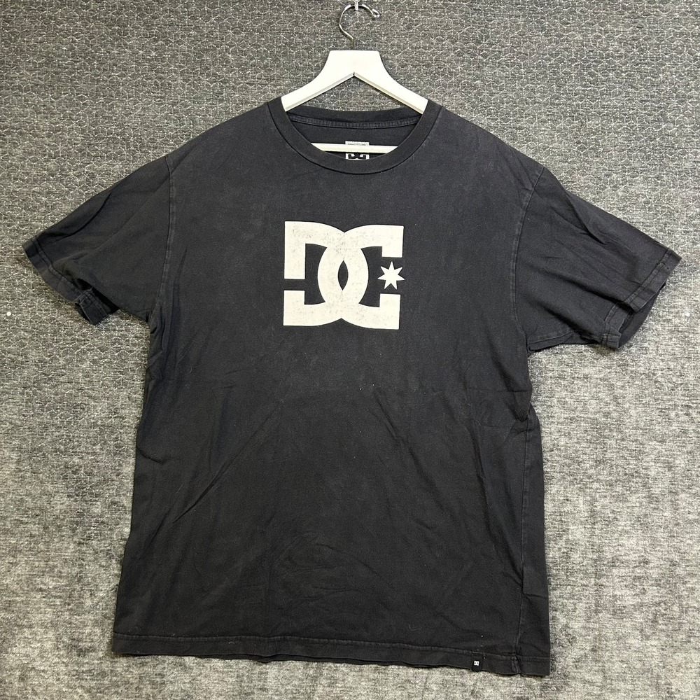 DC Shoes T-Shirt Men's Black Cotton Graphic Logo Short Sleeve Skatewear - XL